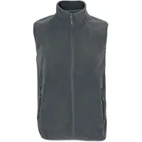 Sols Uniseks Microfleece gerecyclede bodywarmer voor volwassenen (Houtskool)