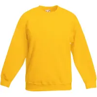 Fruit Of The Loom Kinder Unisex Premium 70/30 Sweatshirt (Zonnebloem Geel)