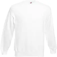 Fruit Of The Loom Heren Klassiek 80/20 Ingezet Sweatshirt (Wit)
