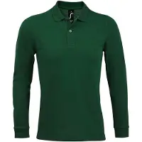 Sols Heren Perfecte Lange Mouw Piqu Polo Shirt (Fles groen)