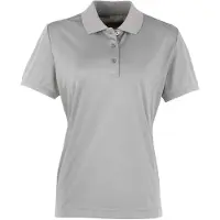 Premier Dames/Dames Coolchecker Piqué Poloshirt (Zilver)