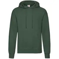 Fruit Of The Loom Volwassenen Unisex klassiek sweatshirt met capuchon (Fles groen)