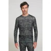 Mountain Warehouse Heren Talus Camouflage Thermo Top (Kaki Groen)