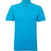 Asquith & Fox Heren Poloshirt met korte mouwen Prestatiemengsel (Turquoise)