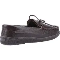 Hush puppies Heren Ace Leren Slippers (Bruin)