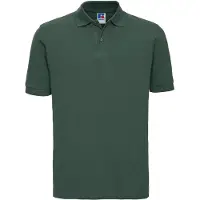 Russell athletic Russell Heren Klassiek Piqué Katoenen Polo Shirt (Fles groen)