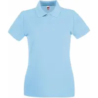 Fruit Of The Loom Vrouwen Dames-Fit Premium Poloshirt Met Korte Mouwen (Hemel Blauw)