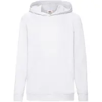 Fruit Of The Loom Kinderen Unisex Lichtgewicht Sweatshirt Met Capuchon / Hoodie (Wit)