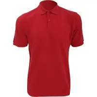 Russell athletic Russell Heren Ripple Collar & Manchet Poloshirt met korte mouwen (Klassiek rood)