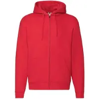 Fruit Of The Loom Unisex Adult Premium Full Zip Hoodie (Rood)