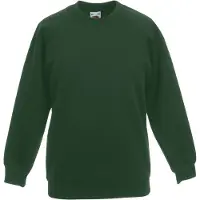 Fruit Of The Loom Kinder Unisex Trui Met Raglan Mouwen (2 stuks) (Bottle Groen)