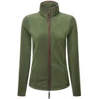 Premier Dames/Dames Artisan Contrast Trim Fleece Jacket (Mosgroen/bruin)