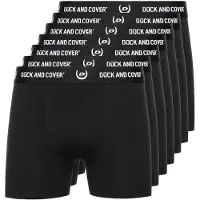 Duck and Cover Heren Anvilli Boxershorts (Set van 7) (Zwart)