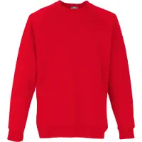 Fruit Of The Loom Kinderen Unisex Raglan mouwen Sweatshirt (Rood)