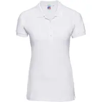Russell athletic Russell Dames/dames Stretch Short Sleeve Polo Shirt (Wit)