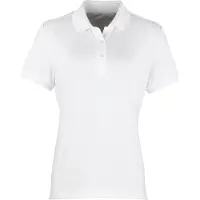 Premier Dames/dames Coolchecker korte mouw Pique Polo T-Shirt (Wit)