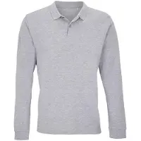 Sols Unisex Adult Planet Marl Pique Poloshirt met lange mouwen (Grijze Mergel)