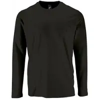 Sols Heren Keizerlijk T-Shirt met lange mouwen (Diep zwart)
