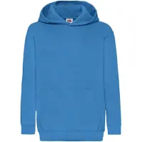Fruit Of The Loom Kinder Unisex Sweatshirt Met Capuchon / Hoodie (Azure Blauw)