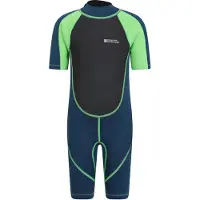 Mountain Warehouse Wetsuit met contrasterende panelen voor kinderen (Groen)