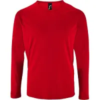 Sols Heren Sportief T-Shirt met lange mouwen (Rood)