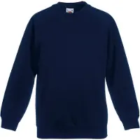 Fruit Of The Loom Kinderen Unisex Raglan mouwen Sweatshirt (Donker Marine)