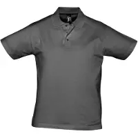 Sols Heren Prescott Jersey Poloshirt met korte mouwen (Donkergrijs)