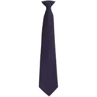 Premier Unisex volwassen kleuren modieuze effen Clip-On stropdas (Marine)