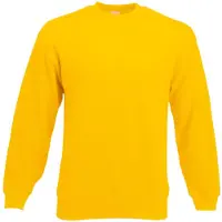 Fruit Of The Loom Heren Set-In Belcoro garen Sweatshirt (Zonnebloem Geel)
