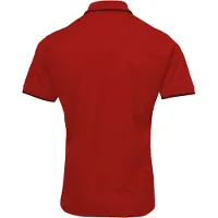 Premier Herencontrast Coolchecker Polo Shirt (Rood/zwart)