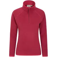 Mountain Warehouse Dames/Dames Montana Half Zip Fleece Top (Donkerrood)
