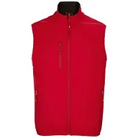 Sols Heren Falcon Softshell gerecyclede bodywarmer (Peperrood)