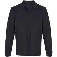 Sols unisex volwassen piqué poloshirt met lange mouwen (Zwart)