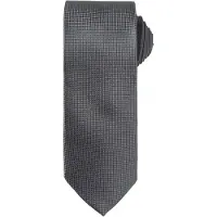Premier Heren Micro Wafel Formele Work Tie (Donkergrijs)