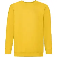 Fruit Of The Loom Childrens Unisex Set In Sleeve Sweatshirt (Zonnebloem)