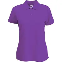 Fruit Of The Loom Vrouwen Dames-Fit 65/35 Poloshirt Korte Mouwen (Paars)