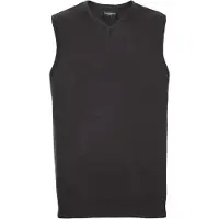 Russell athletic Russell Collection Heren Gebreid V Hals Mouwloos Sweatshirt (Zwart)