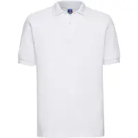 Russell athletic Russell Heren Polycotton Pique Slijtvast Poloshirt (Wit)