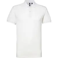Asquith & Fox Heren Poloshirt met korte mouwen Prestatiemengsel (Wit)
