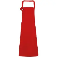 Premier Unisex Calibre Heavy Cotton Canvas Bib Apron (Rood)