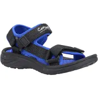 Cotswold Kinderen/Kinderen Bodiam Gerecycleerde Sandalen (Zwart/Navy)