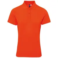 Premier Dames/Dames Coolchecker Plus Poloshirt (Oranje)