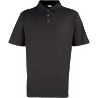 Premier Heren Stoeterij Zwaarlijvige Gewone Pique Polo Shirt (Zwart)