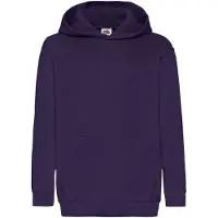 Fruit Of The Loom Kinder Unisex Sweatshirt Met Capuchon / Hoodie (Paars)