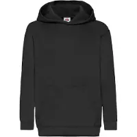 Fruit Of The Loom Kids Unisex Classic 80/20 Hoodie (Zwart)