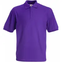 Fruit Of The Loom Kinder/Kids Piqué Poloshirt met Korte Mouwen (Paars)