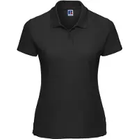 Russell athletic Russell Dames/Dames Klassiek Effen Poloshirt van Polycotton (Zwart)