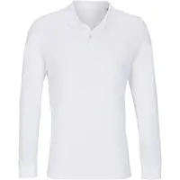 Sols Unisex Adult Planet Piqué Poloshirt met lange mouwen (Wit)