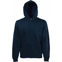 Fruit Of The Loom Heren Premium 70/30 Hooded Zip-Up Sweatshirt / Hoodie (Donker Marine)