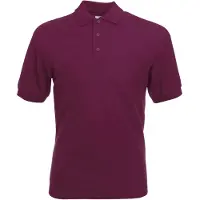 Fruit Of The Loom Heren 65/35 Pique Poloshirt Korte Mouwen (Bordeaux)
